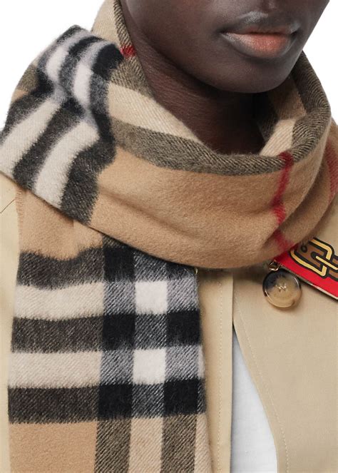 burberry giant check scarf cashmere